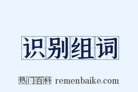 识别组词是什么意思的图片